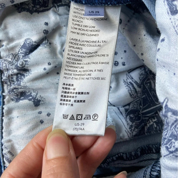 Pilcro and the Letterpress Anthropologie high rise denim leggings Sz 29 - Picture 8 of 12